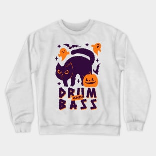 DRUM AND BASS  - Halloween Steez  (Purple/orange) Crewneck Sweatshirt